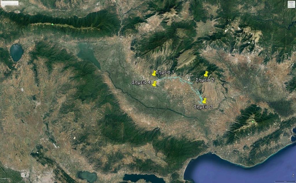 Όρη Κερκίνης Δύσωρο Όρβηλος Άγγιστρο Όρη Βροντούς Μενοίκιο Μαυροβούνιο Βερτίσκος Παγγαίο Κερδύλλια Εικόνα 3 Απεικόνιση των ορεινών όγκων που περιβάλλουν την λεκάνη των Σερρών και