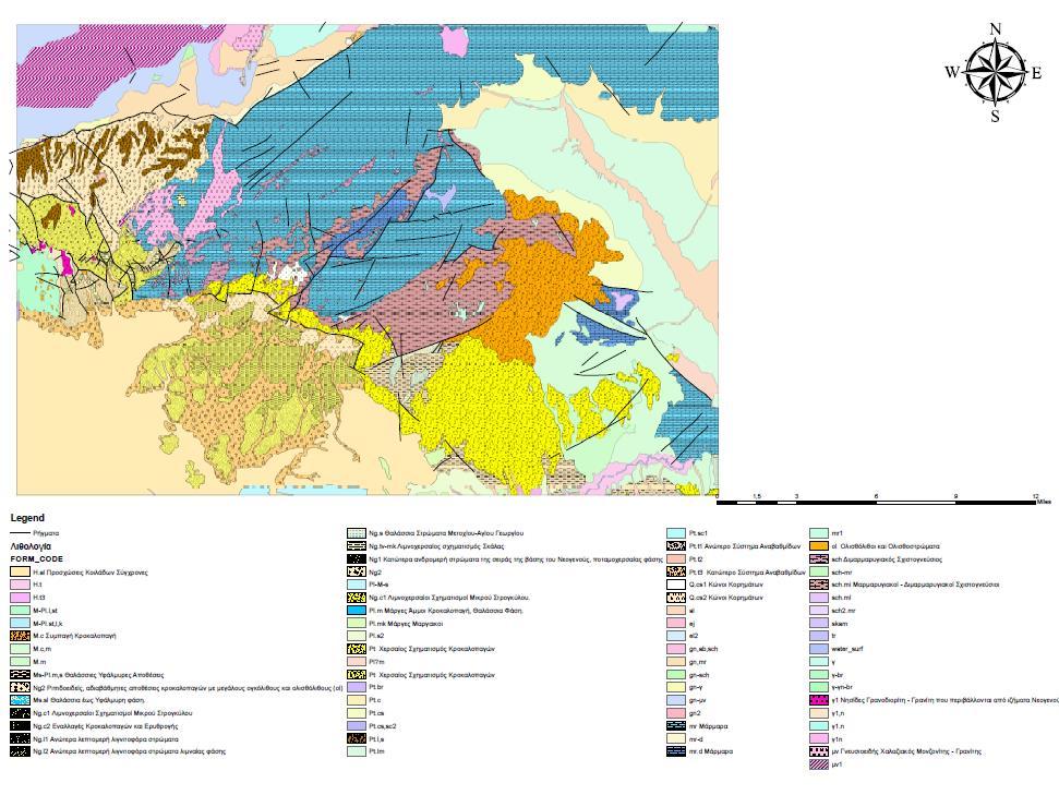 Εικόνα 19 Ψηφιοποίηση της περιοχής μελέτης που