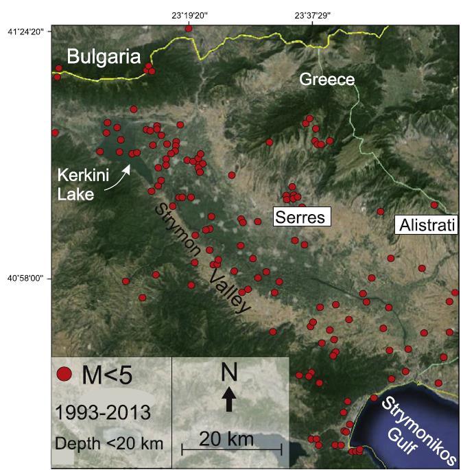 6.7 Σεισμοτεκτονική Σύμφωνα με τους Mouslopoulou et al. (2014) κανένας ιστορικός σεισμός δεν καταγράφηκε στα νοτιότερα τμήματα της ρηξιγενούς ζώνης των Σερρών.