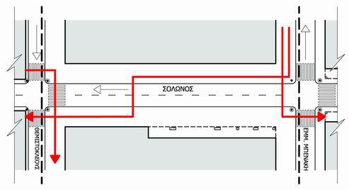 ΚΕΦΑΛΑΙΟ 4 ΣΥΛΛΟΓΗ ΚΑΙ ΕΠΕΞΕΡΓΑΣΙΑ ΣΤΟΙΧΕΙΩΝ είχαν εναλλακτική επιλογή να διασχίσουν την οδό Σόλωνος σε κάποιο άλλο σημείο εκτός περιοχής, στο οποίο με τα διατιθέμενα μέσα ήταν αδύνατο να