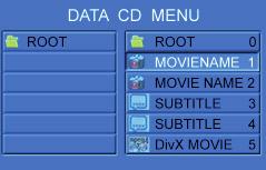 Operasi Cakera (bersambung) Memainkan cakera DivX Sistem DVD ini menyokong main semula filem DivX yang boleh disalin daripada komputer anda ke cakera CD-R/RW, DVD+R/+RW (lihat Muka Surat Tetatpan