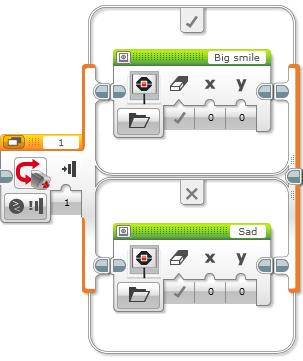 SWITCH BLOCKS Ζητάμε από το ρομπότ να ελέγξει κάτι και κάνουμε διαφορετικές ενέργειες βάσει της απάντησης.