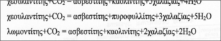 Φάσεις πολύ χαμηλού βαθμού μεταμόρφωσης 45 Φάσεις πολύ χαμηλού βαθμού μεταμόρφωσης Άρα ζεολιθικές και μη ζεολιθικές παραγενέσεις μπορούν να σχηματίζονται στις ίδιες Ρ-Τ συνθήκες, ανάλογα με τις τιμές