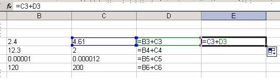 U svm formulama fguršu takođe ćelje druga levo prva levo. Na prmer u D6 fguršu druga levo (B6) prva levo (C6).