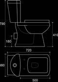Soft close toilet seat 730 x 390 x 780 mm 110,00 Modene KT 1087 Λεκάνη ΧΠ 