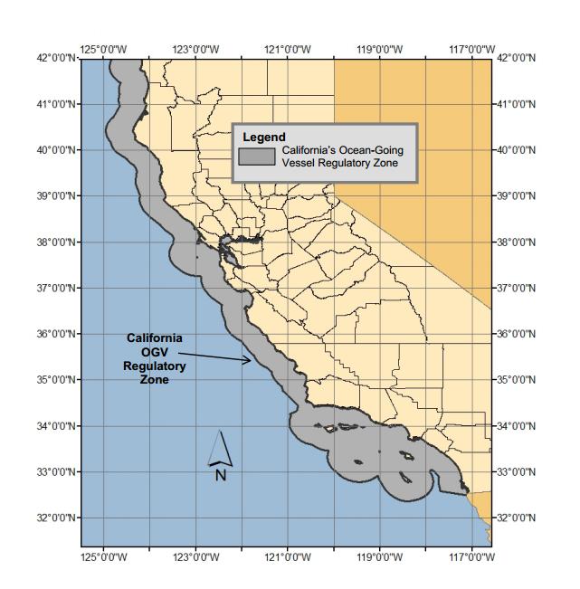 Εικόνα 5: Χάρτης της περιοχής της Καλιφόρνια όπου