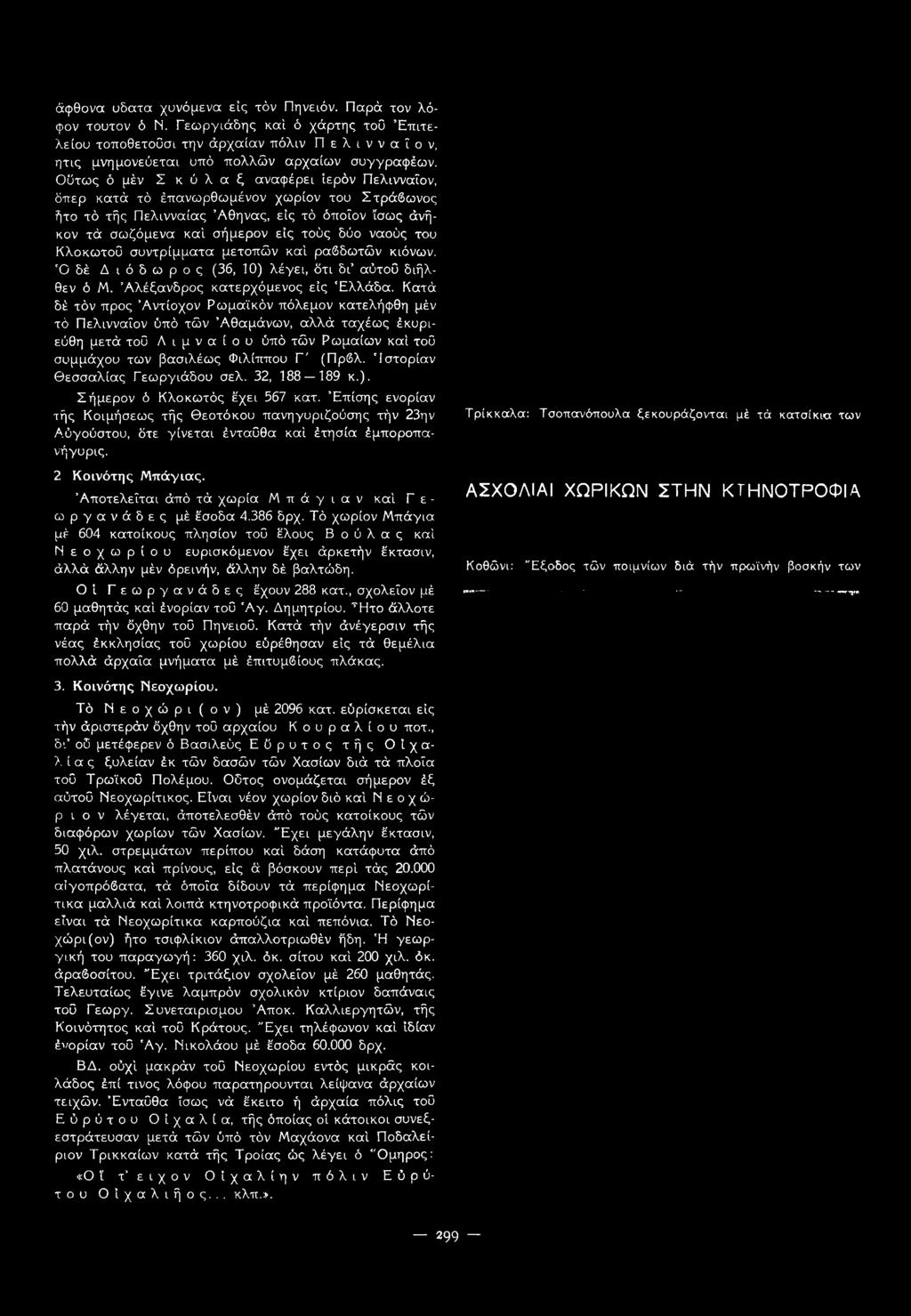 Ιστορίαν Θεσσαλίας Γεωργιάδου σελ. 32, 188 189 κ.). Σήμερον ό Κλοκωτός έχει 567 κατ.