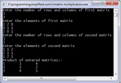 Πολλαπλασιασμός Πινάκων (2/2) for ( c = 0 ; c < p ; c++ ) for ( d = 0 ; d < q ; d++ ) scanf("%d", &second[c][d]); for ( c = 0 ; c < m ; c++ ) {for ( d = 0 ; d < q ; d++ ) {for ( k = 0 ; k < p ; k++ )