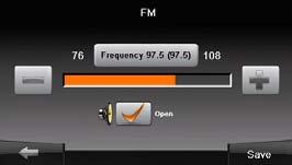 . Λειτουργία FM EL 1. Πατήστε το εικονίδιο Λειτουργ στο βασικό μενού. 2. Πατήστε το εικονίδιο FM για να ξεκινήσετε τη χρήση της λειτουργίας Bluetooth. 3.
