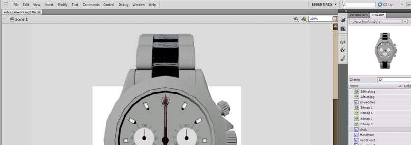 Εικόνα 57 4.3 Εφαρμογή σε Autodesk Maya To λογισμικό Autodesk Maya, χρησιμοποιήθηκε για τον σχεδιασμό της τρισδιάστατης γεωμετρίας του ρολογιού Rolex Daytona.