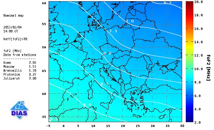 5 DIAS European Digital Upper Atmosphere Server To Πανευρωπαϊκό Δίκτυο DIAS αναπτύχθηκε στο πλαίσιο του Ευρωπαϊκού Προγράμματος European Digital Upper Atmosphere Server (FP6-eContent), το οποίο