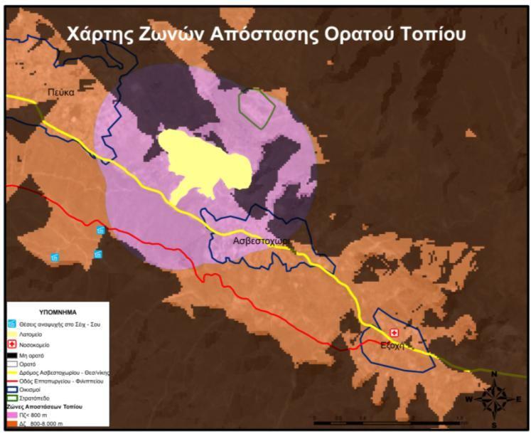 Χάρτης 11. Ζώνες Απόστασης ορατού Τοπίου (ΖΑΤ).