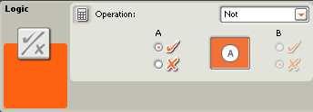 2.5 Το ροµπότ σκέφτεται λογικά µε το Logic Block 2.5.1 Τι κάνει ένα Logic Block; To Logic Block εκτελεί λογικές πράξεις στα δεδοµένα εισόδου του και δίνει την τιµή true ή false στην έξοδό του, ή οποία µπορεί να χρησιµοποιηθεί µέσα στο πρόγραµµα.