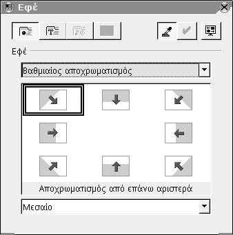 Παρουσιάσεις 139 την ίδια κίνηση με τη διαφορά ότι η σελίδα δεν βρίσκεται πίσω από την αυλαία αλλά πάνω στην αυλαία.