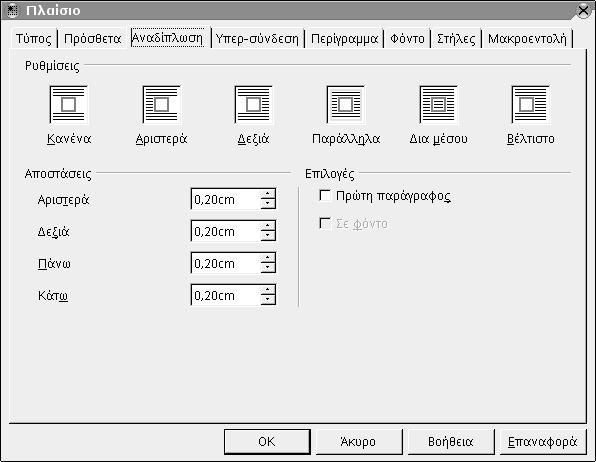 46 Οδηγός χρήσης του OpenOffice.
