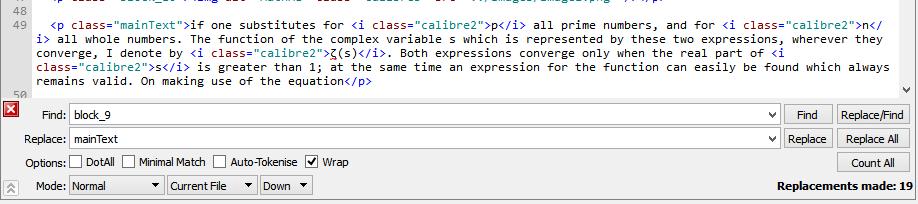Στο παραπάνω παράδειγμα έγινε χρήση του εργαλείου αυτού για να γίνει μετονομασία των κλάσεων του CSS, όπως το «block_9», το οποίο αφορά τις μορφοποιήσεις του κειμένου, που μετονομάστηκε σε «maintext».
