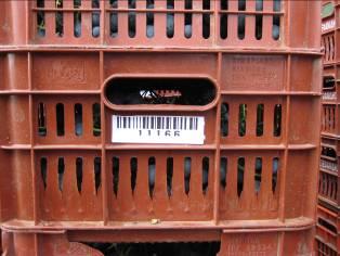 14) και χρησιμοποιήθηκε ο αναγνώστης-σκάνερ barcode για την ανίχνευσή τους. Ο αναγνώστης barcode τοποθετήθηκε στην κατασκευή (σασί) PIWU (σχήματα 7.3.