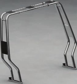 MARINE Roll bars 43-7720 Ø60 Roll Bar διπλό, Ø60, Nautinox, Roll bar double, reclining Ø60, Nautinox, Μέγιστο άνοιγµα βάσης / Maximum opening of the base: 2,85m Ύψος / Height: 1,44m 43-7720 / Ø60