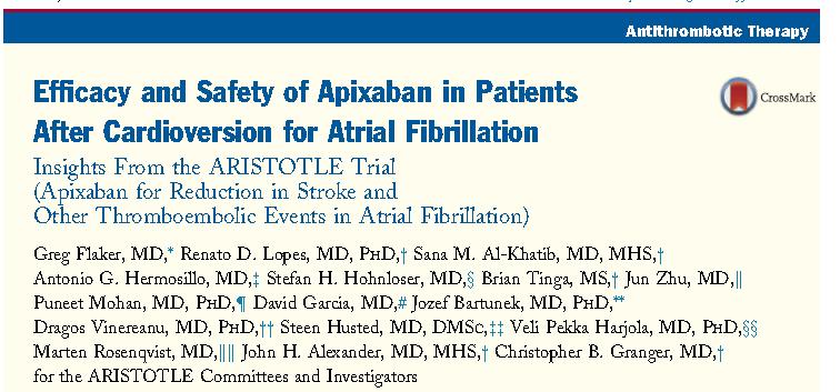 Cardioversion: recent data for rivaroxaban,