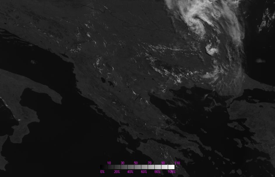 9:00 14:00 α) β) Εικόνα 116: Ορατό κανάλι υψηλής ανάλυσης στις α) 9:00 UTC, β) 14:00 UTC στις 23Μαίου