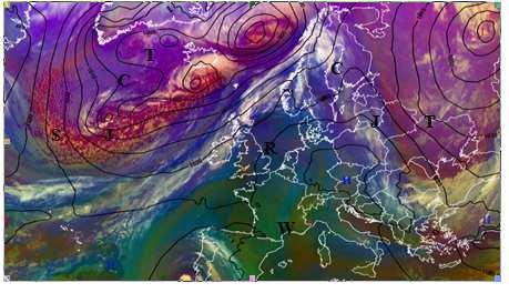 πίεση στην επιφάνεια της θάλασσας στην Ευρώπη στις 15Μαρτίου 2012 στις 6:00 UTC (www.