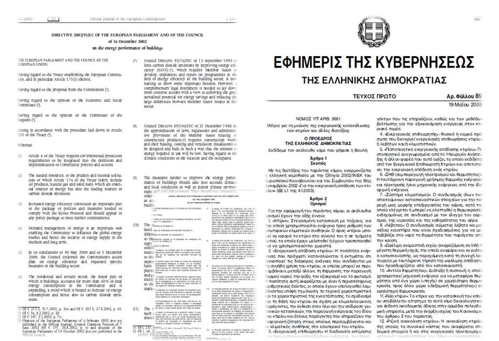 National Regulation (KENAK) Ministerial Decision D6.B.5825/9.4.