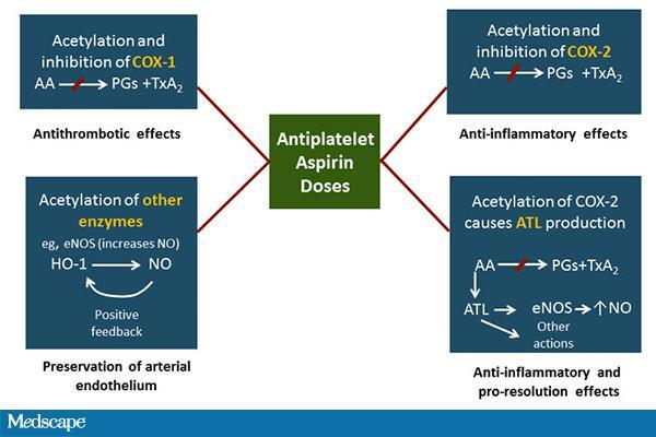 Aspirin: Mechanism of action Μη αντιστρεπτή αναστολή της COX-1