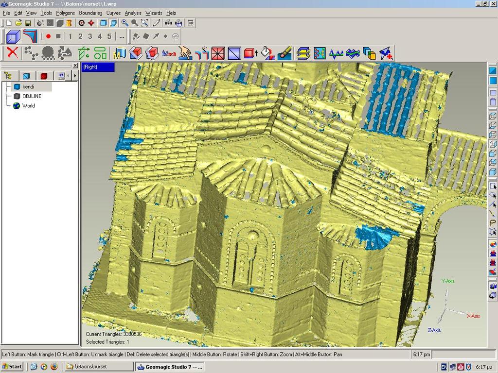 Δηµιουργία 3D µοντέλων µε προϊόντα στερεοαπόδοσης & ορθοφωτογραφίες Στάδια επεξεργασίας: Μοντελεοποίηση µε πολύγωνα