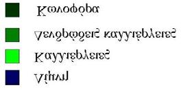 οµαδοποίησης. Το αποτέλεσµα εφαρµογής της ταξινόµησης στα δεδοµένα του επιλεγµένου τµήµατος του φύλλου χάρτου «Πύργοι», δίδονται στο σχήµα 3.