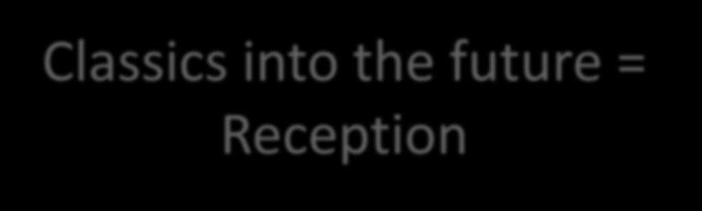 Classics into the future = Reception not