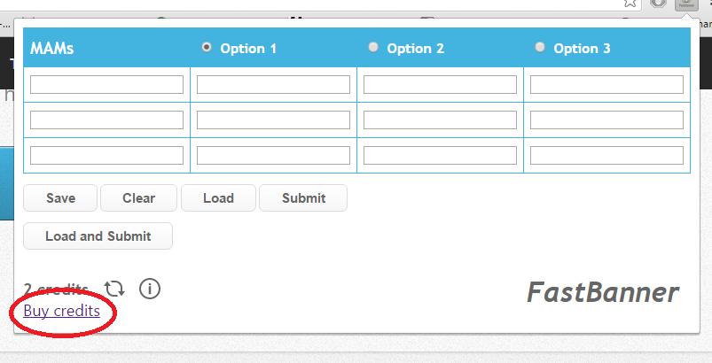 3.3. Αγοράστε Credits Για να χρησιμοποιήσετε τις λειτουργίες του FastBanner, χρειάζεστε credits.