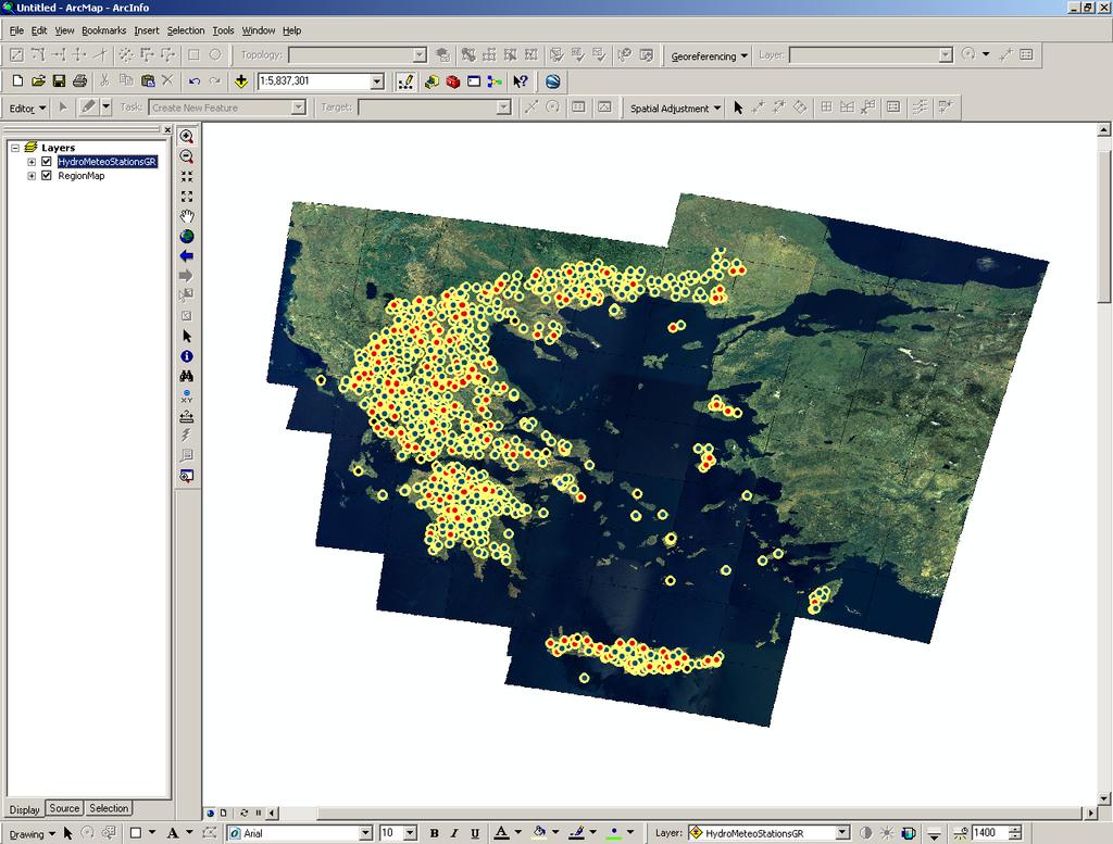 Υπηρεσίες WMS: RegionMap - HydroMetroStationGR http://thyamis.itia.ntua.gr/arcgis/services/hydrometeostationsgr/mapserver/wmsserver?