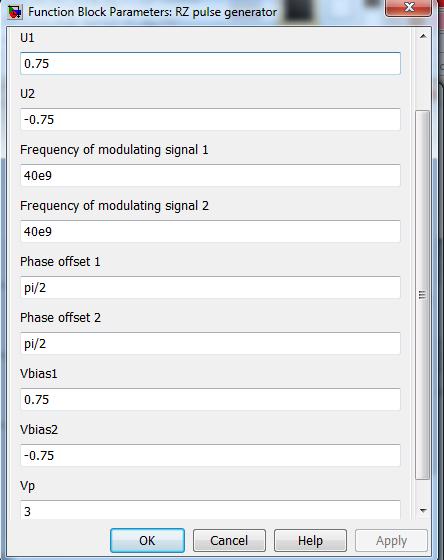 χήμα 3.24: Παράμετροι RZ pulse generator χήμα 3.25: DPSK κωδικοποιητής χήμα 3.