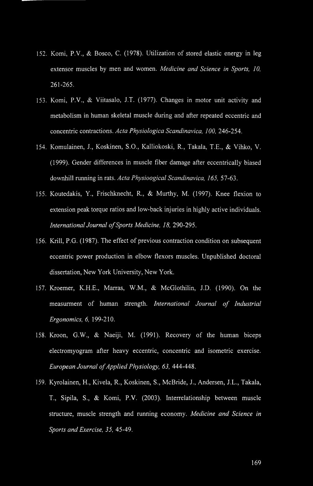 Komulainen, J., Koskinen, S.O., Kalliokoski, R., Takala, T.E., & Vihko, V. (1999). Gender differences in muscle fiber damage after eccentrically biased downhill running in rats.