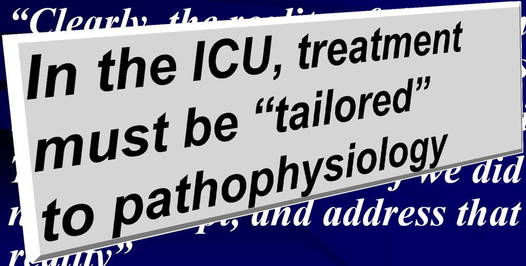 Expert (and My) Opinion Russell Burck Rush University Medical Center, Chicago, IL Editorial in Critical Care Medicine 2004 Clearly, the reality of the