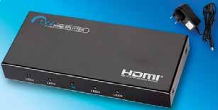 HDMI Splitter, 1 Εισόδου - 2 Εξόδων, FullHD (1080p), 3D, HDCP, DTS, Dolby Digital True HD & Τροφοδοτικό ΚΩΔ.: 371-029 ΤΙΜΗ: 61.