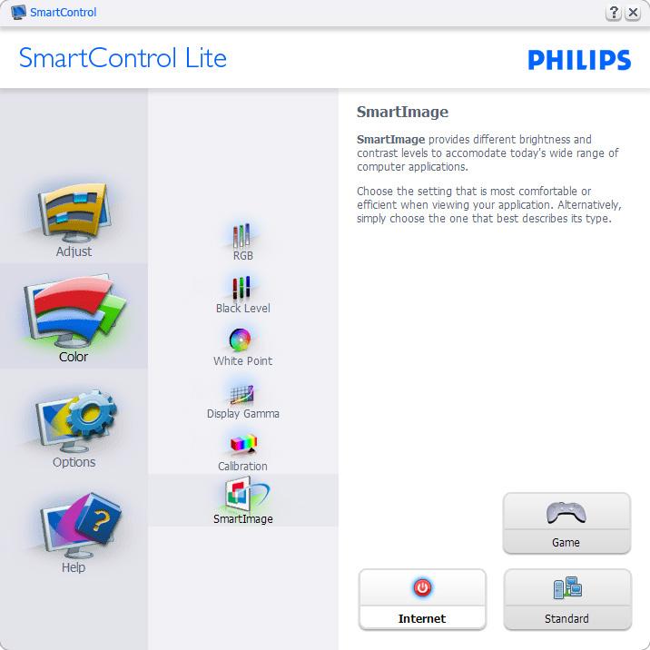 3. Βελτιστοποίηση εικόνας Options>Preferences (Επιλογές/Προτιμήσεις) - Θα είναι ενεργή μόνο όταν έχετε επιλέξει Preferences (Προτιμήσεις) από το πτυσσόμενο μενού Options (Επιλογές).