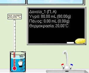 5.2.4 Πίνακας Ο πίνακας εμφανίζει τις ιδιότητες των αντικειμένων μιας πειραματικής διάταξης, όταν ο δείκτης του ποντικιού βρεθεί επάνω τους.