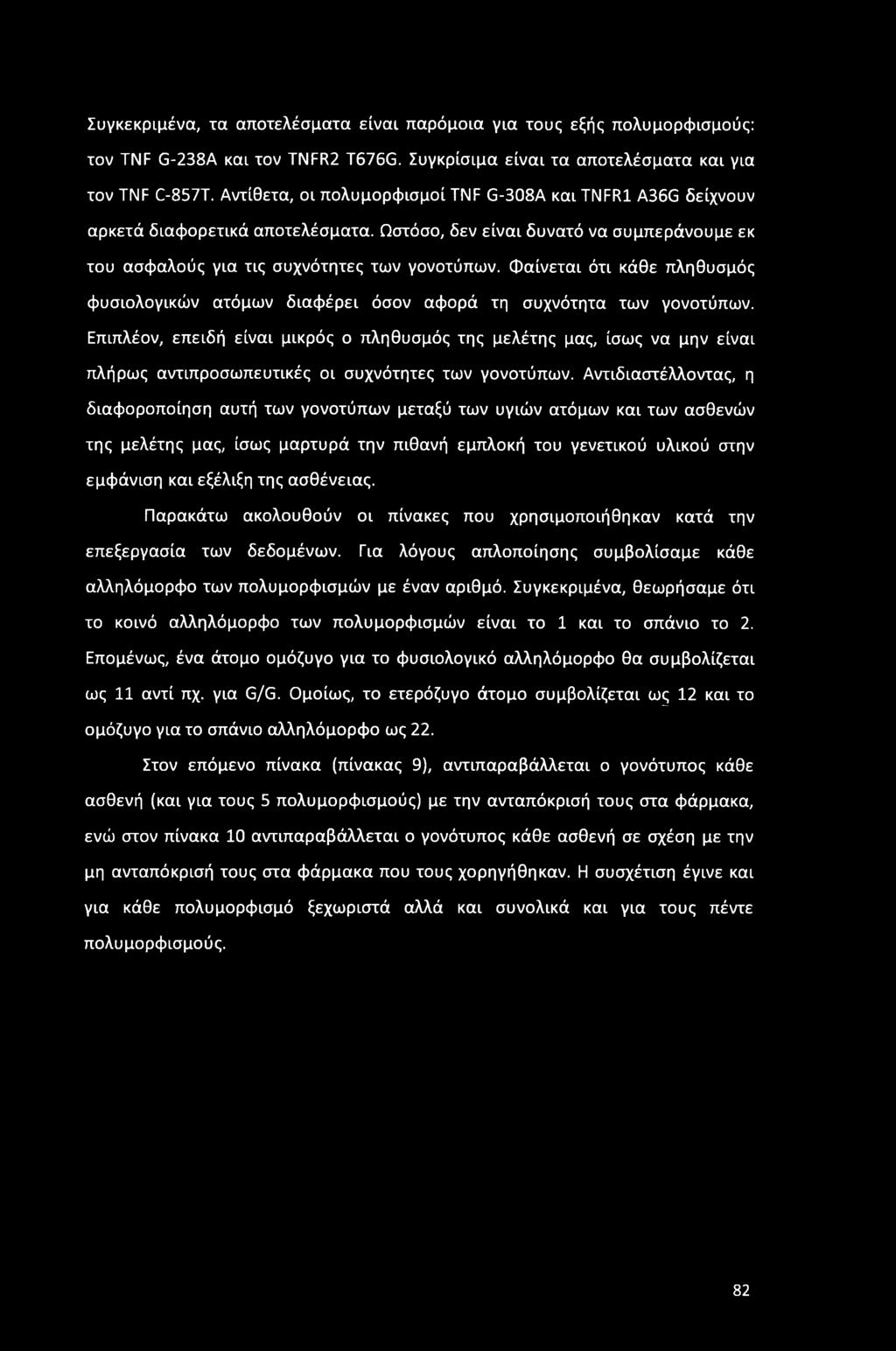 Φαίνεται ότι κάθε πληθυσμός φυσιολογικών ατόμων διαφέρει όσον αφορά τη συχνότητα των γονοτύπων.