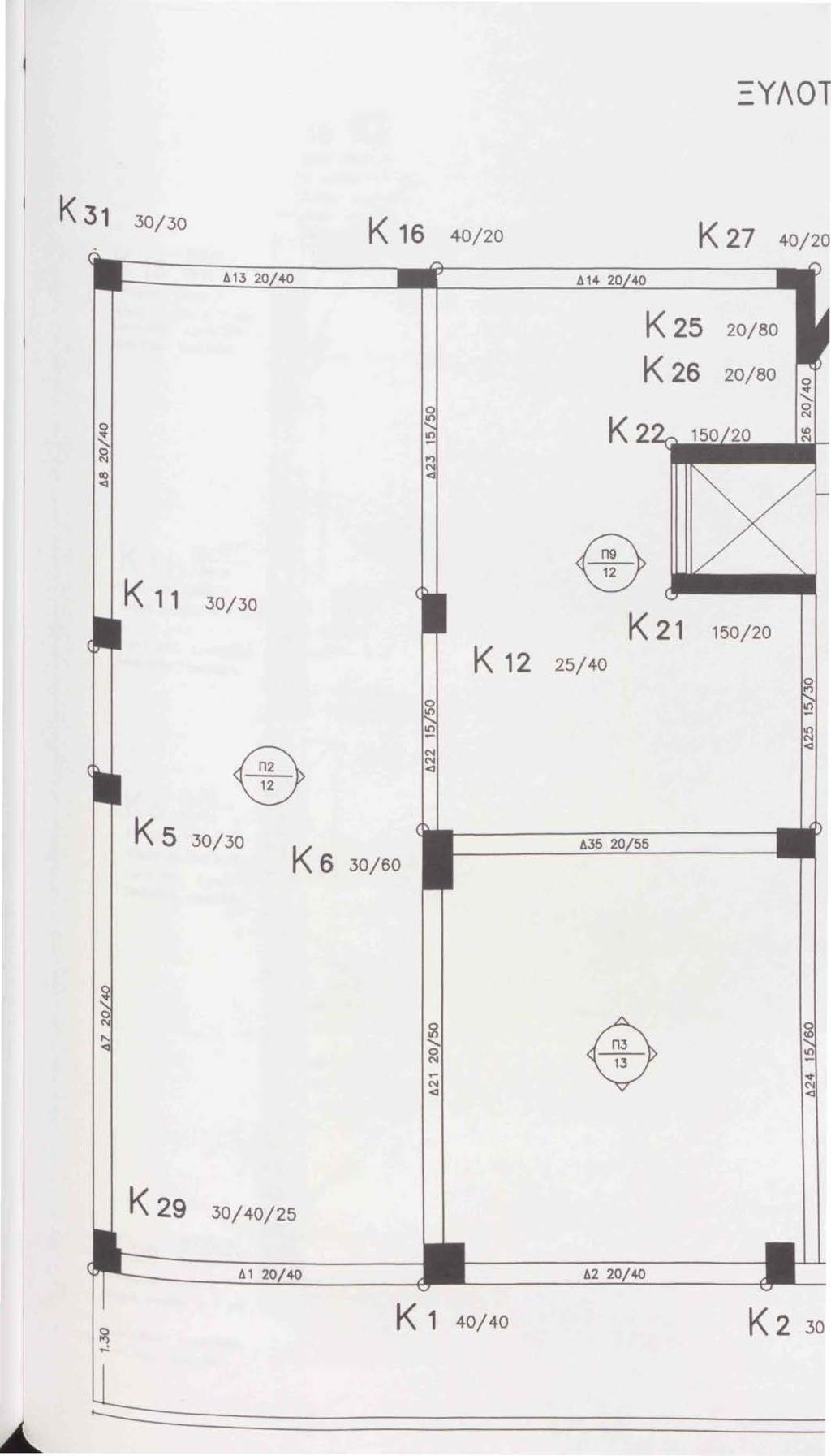 -ΥΛΟί Κ31 30/30 κ 16 40/20 Κ21 40/20 Δ 13 20/40 Δ14 20 40 K2s K2s 20/80 20/80 ~ ~ co <Ι ο 1() 1().