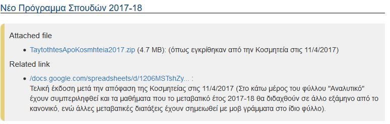 Μαθήματα της κατεύθυνσης Υδραυλικού Μηχανικού του τ.