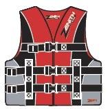 CE-approved ZENITH YOUTH NYLON VEST red - 11706 size: