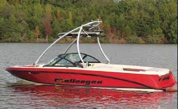 ) Fits boats longer than 16, 60-102 wide Quick release front mounts allow tower to fold aft Two bar top for additional accessory mounts 2.