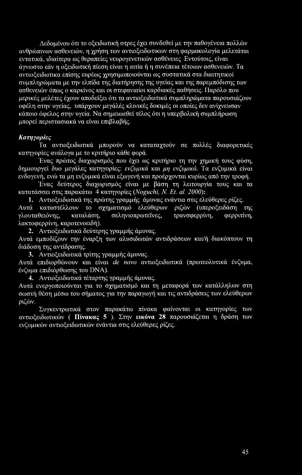 Τα αντιοξειδωτικα επίσης ευρέως χρησιμοποιούνται ως συστατικά στα διαιτητικοί συμπληρώματα με την ελπίδα της διατήρησης της υγείας και της παρεμπόδισης των ασθενειών όπως ο καρκίνος και οι