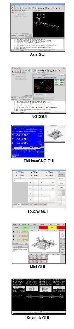 4..4.. Γραφικό Περιβάλλον (GUI) Το Γραφικό Περιβάλλον (Graphcal User Interface) είναι ο σύνδεσμος με τον οποίο επικοινωνεί ο χρήστης με το LnuxCNC.