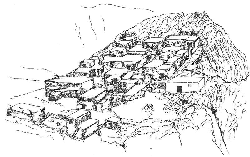 Δημιουργία αστικών οικισμών: Καρφί Λασιθίου (10 ος -9 ος αι. π.χ.): επιβίωση μινωικών στοιχείων.