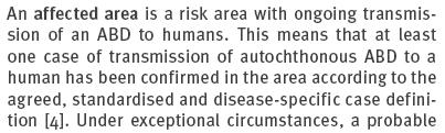 In vectors/animals Presence of pathogens in humans Seasonal