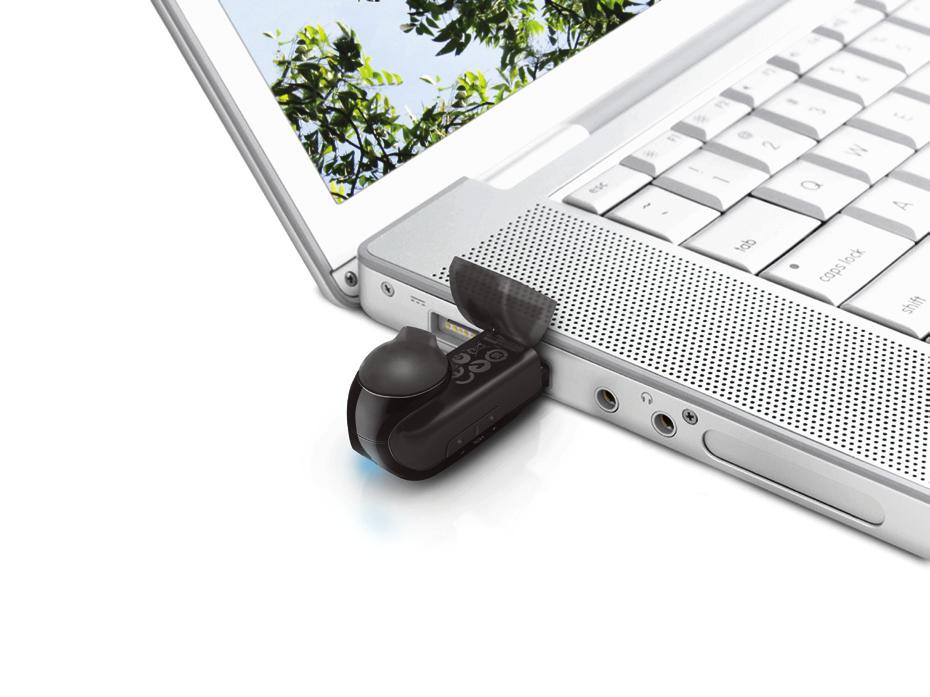 2 Συνδέστε το ακουστικό σε μια ενεργή θύρα USB υπολογιστή ή σε καλώδιο τροφοδοσίας με έξοδο USB.