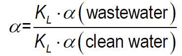 τους κατασκευαστές βασίζονται σε καθαρό νερό. Η σταθερά διόρθωσης a χρησιμοποιείται για να υπολογιστεί KL α σε ένα πραγματικό σύστημα: Οι τυπικές τιμές της σταθεράς α είναι 0.2-0.