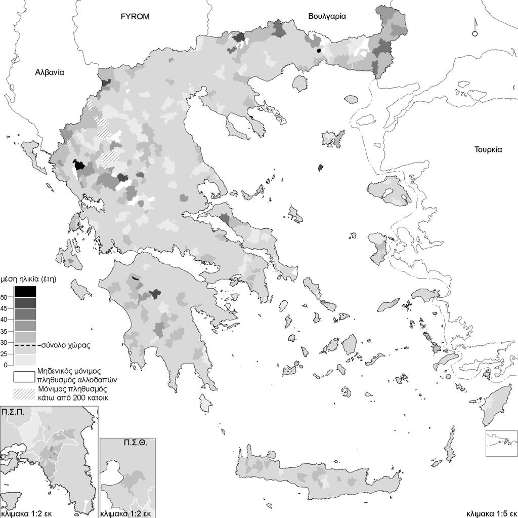 Χάρτες 35δ: Μέση ηλικία στον